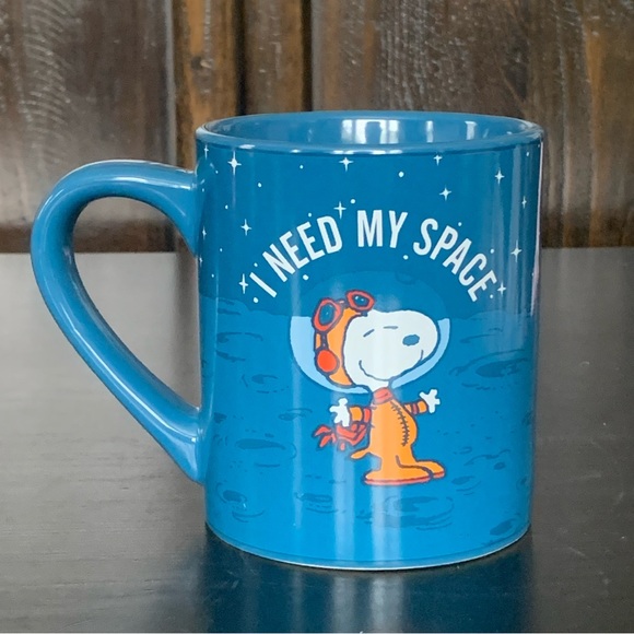 Peanuts Other - I NEED MY SPACE - Peanuts Snoopy Astronaut 14oz Ceramic Mug
